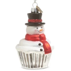 Raz Eric Cortina 4" Santa Or Snowman Cupcake Glass Christmas Ornament 5 Raz Eric Cortina 4" Santa Or Snowman Cupcake Glass Christmas Ornament -Xmas Ornaments Shop 4353139 09835.1685559755