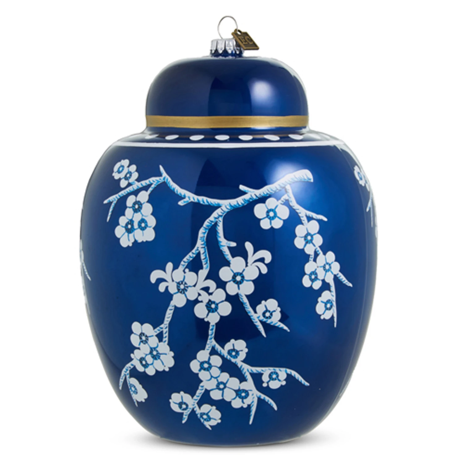 Raz Eric Cortina Large 8" Dark Blue Ginger Jar Glass Christmas Ornament 4353146 2 Raz Eric Cortina Large 8" Dark Blue Ginger Jar Glass Christmas Ornament 4353146 - Image 2