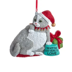 Kurt Adler 3.5" Fat Cat Christmas Ornament A2220 -Xmas Ornaments Shop A2220c 68109.1677084182