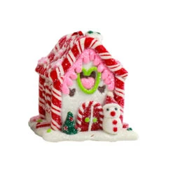 Kurt Adler Set Of 3 Battery Operated Lighted Claydough Gingerbread Candy House Christmas Ornament D4107 -Xmas Ornaments Shop D4107b 91231.1653329776