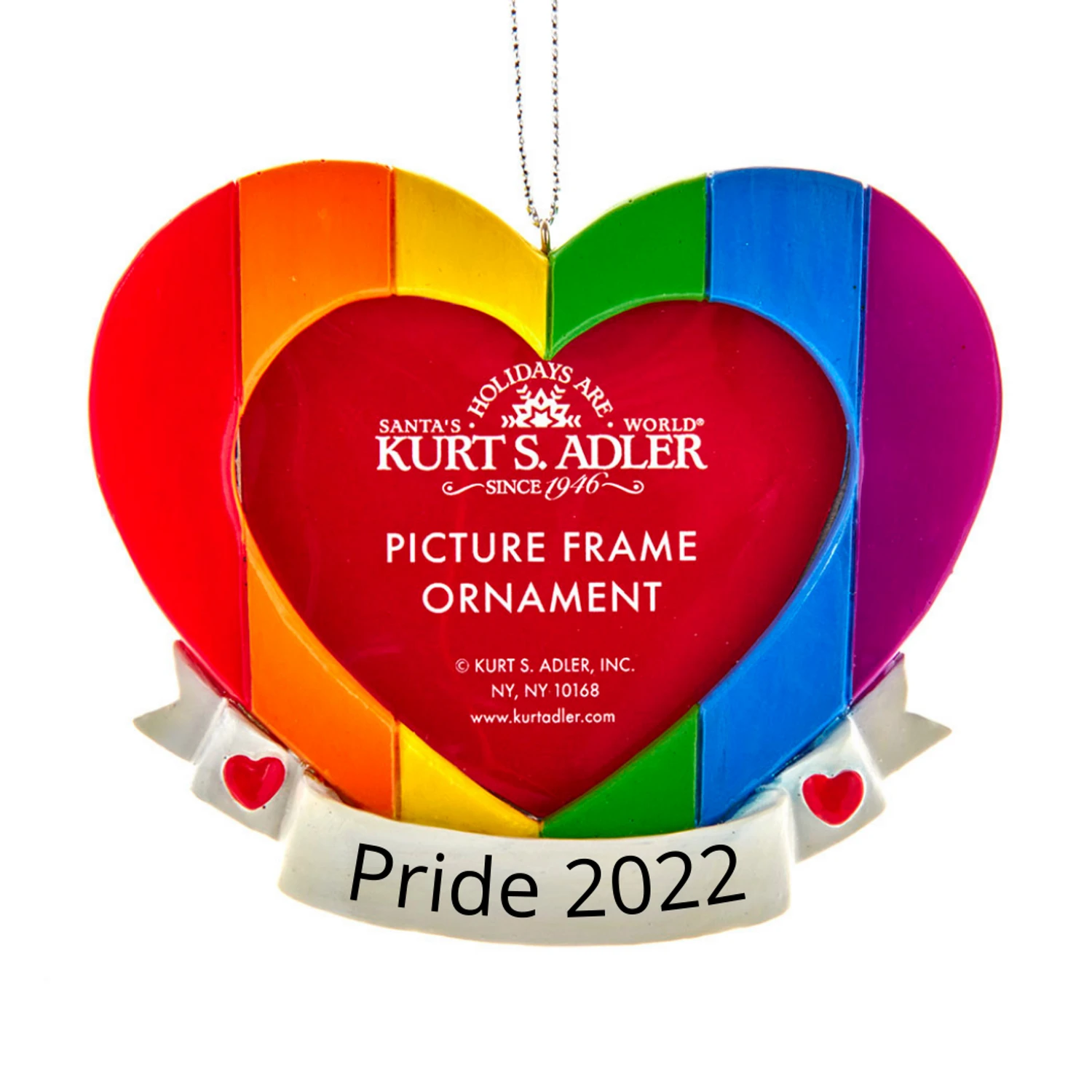 Kurt Adler Pride Picture Frame Personalized Christmas Ornament D4210 2 Kurt Adler Pride Picture Frame Personalized Christmas Ornament D4210 - Image 2