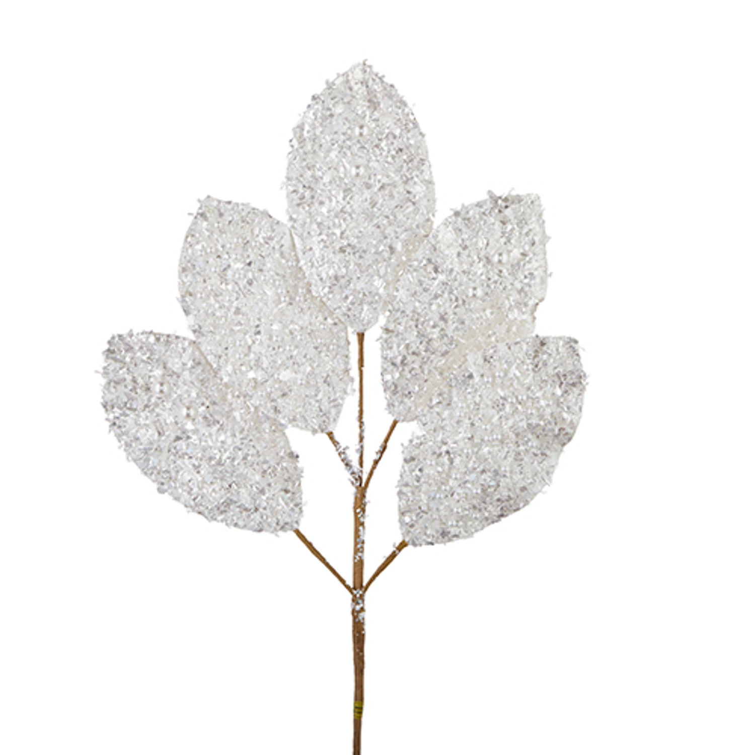 Raz 23" White Glitter Magnolia Leaf Christmas Tree Spray F4206774 2 Raz 23" White Glitter Magnolia Leaf Christmas Tree Spray F4206774 - Image 2