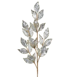 Raz 29" Champagne Or Silver Glittered Leaf Christmas Tree Spray -Xmas Ornaments Shop F4206888 06791.1650890012