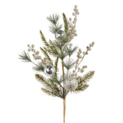 Raz 16" Or 27" Pine And Berry With Silver Ball Ornament Christmas Tree Spray 5 Raz 16" Or 27" Pine And Berry With Silver Ball Ornament Christmas Tree Spray -Xmas Ornaments Shop F4306665 13437.1686059763