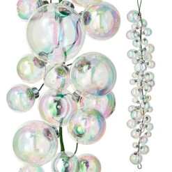 Raz 4' Iridescent Ball Ornament Christmas Garland G4232700