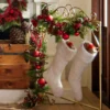 Raz 6' Iced Berry And Ornament Christmas Garland G4302481