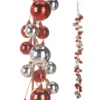 Raz 4' Red And Silver Ball Garland G4316249