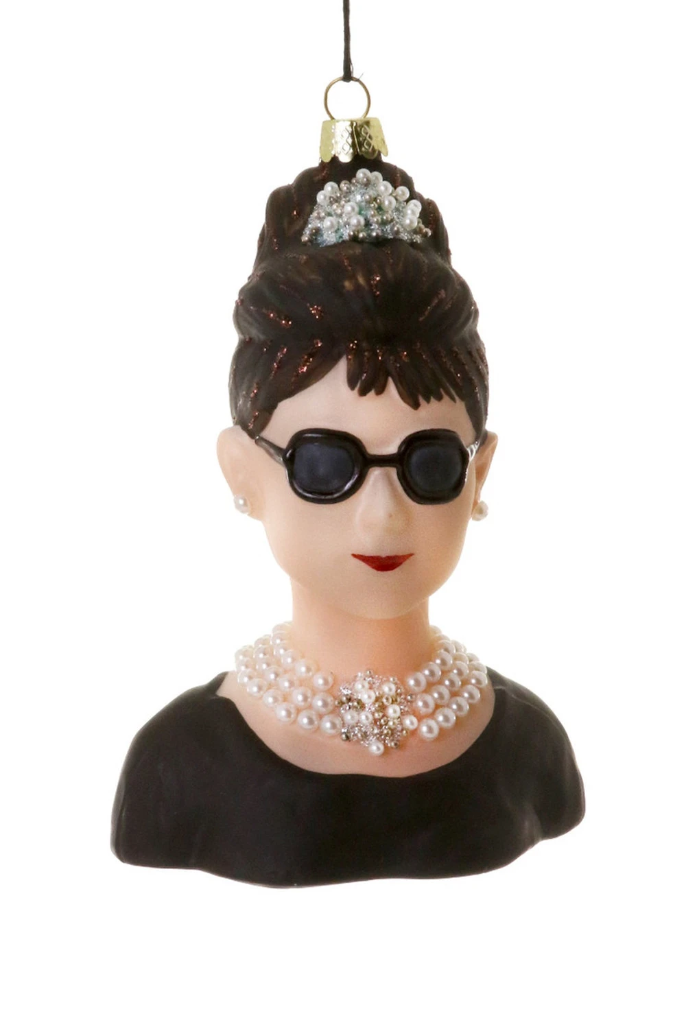 Cody Foster 5.25" Audrey Hepburn Breakfast At Tiffany's Glass Christmas Ornament GO-6732 2 Cody Foster 5.25" Audrey Hepburn Breakfast At Tiffany's Glass Christmas Ornament GO-6732 - Image 2