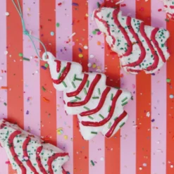 Cody Foster 4.5" Christmas Tree Cake Glass Christmas Ornament GO-8388