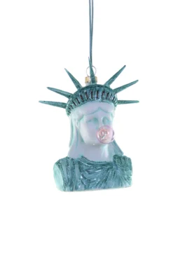 Cody Foster 4.5" Lackadaisical Liberty Statue Of Liberty Glass Christmas Ornament GO-8695 -Xmas Ornaments Shop GO 8695 1 34333.1691527832