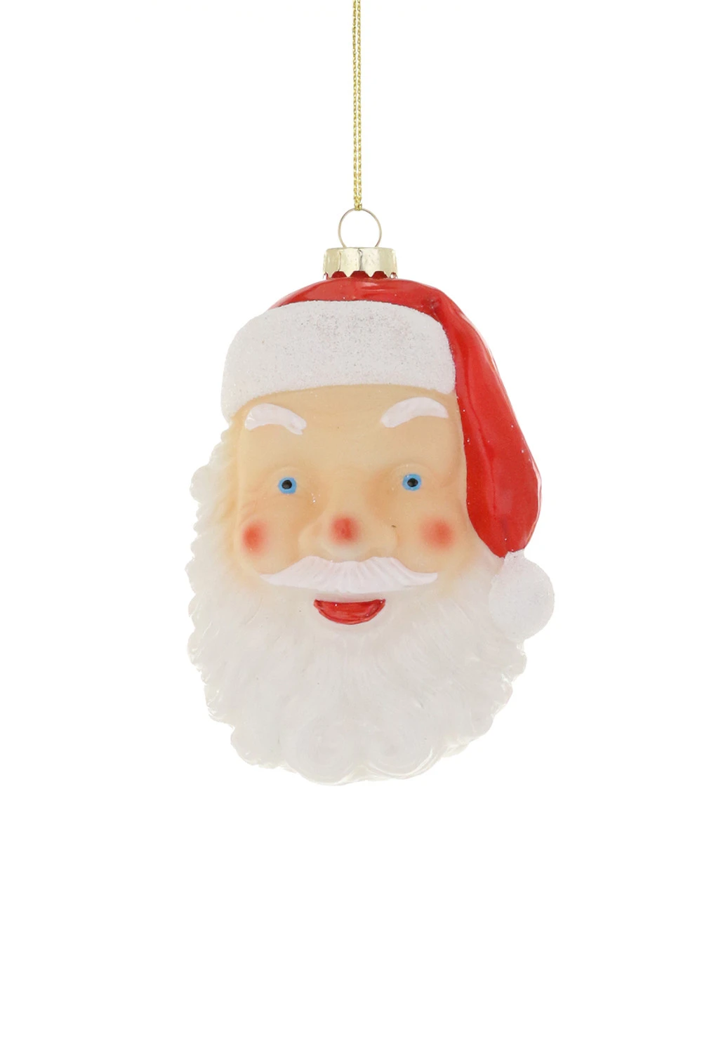 Cody Foster 3.25" Santa Face Blow Mold Glass Christmas Ornament GO-8877 1 Cody Foster 3.25" Santa Face Blow Mold Glass Christmas Ornament GO-8877