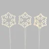 Raz 24.5" Box Of 3 Lighted Snowflake Stakes Christmas Decor L4240608