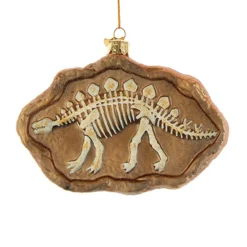 Kurt Adler 4.75" Noble Gems Dinosaur Fossil Glass Christmas Ornament NB1726 -Xmas Ornaments Shop NB1726C 46224.1653417149
