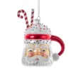 Kurt Adler 5" Noble Gems Santa Cocoa Mug Glass Christmas Ornament NBX0079