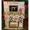 5" Fireplace Mantle Stocking Family Of 4 Personalized Christmas Ornament OR2030-4