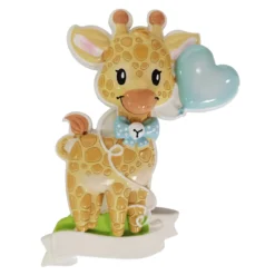 Giraffe Blue Balloon Personalized Christmas Ornament OR2236-M -Xmas Ornaments Shop OR2236 M 62555.1654026828