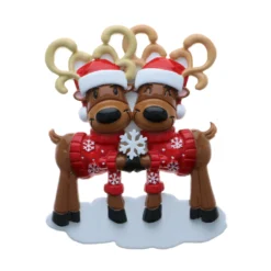 Mr. & Mrs. Reindeer Couple Personalized Christmas Ornament OR2256-2 -Xmas Ornaments Shop OR2256 2 33022.1654001453