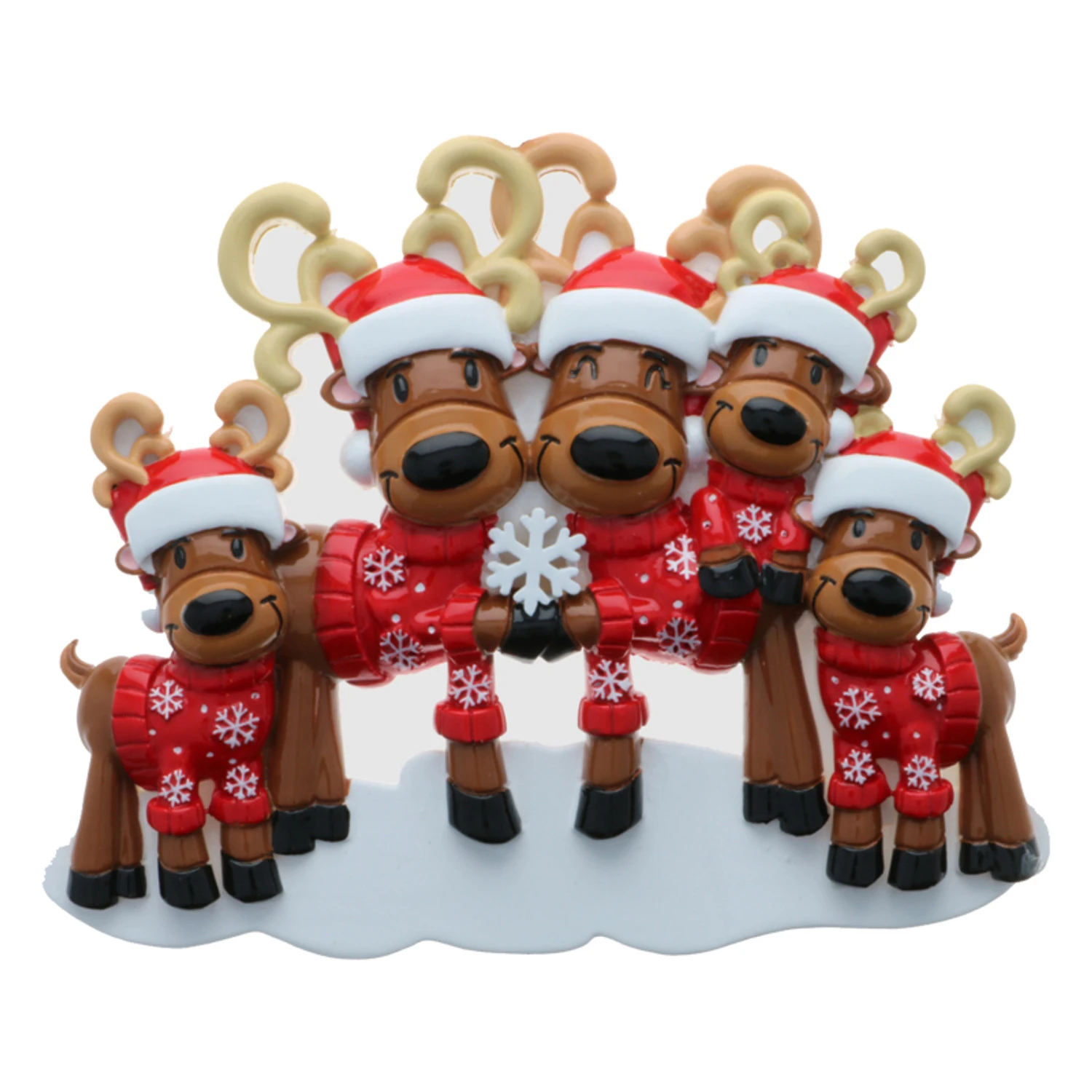 Reindeer Family Of 5 Personalized Christmas Ornament OR2256-5 3 Reindeer Family Of 5 Personalized Christmas Ornament OR2256-5 - Image 3