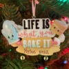 Life Is What You Bake It Personalized Christmas Ornament OR2285