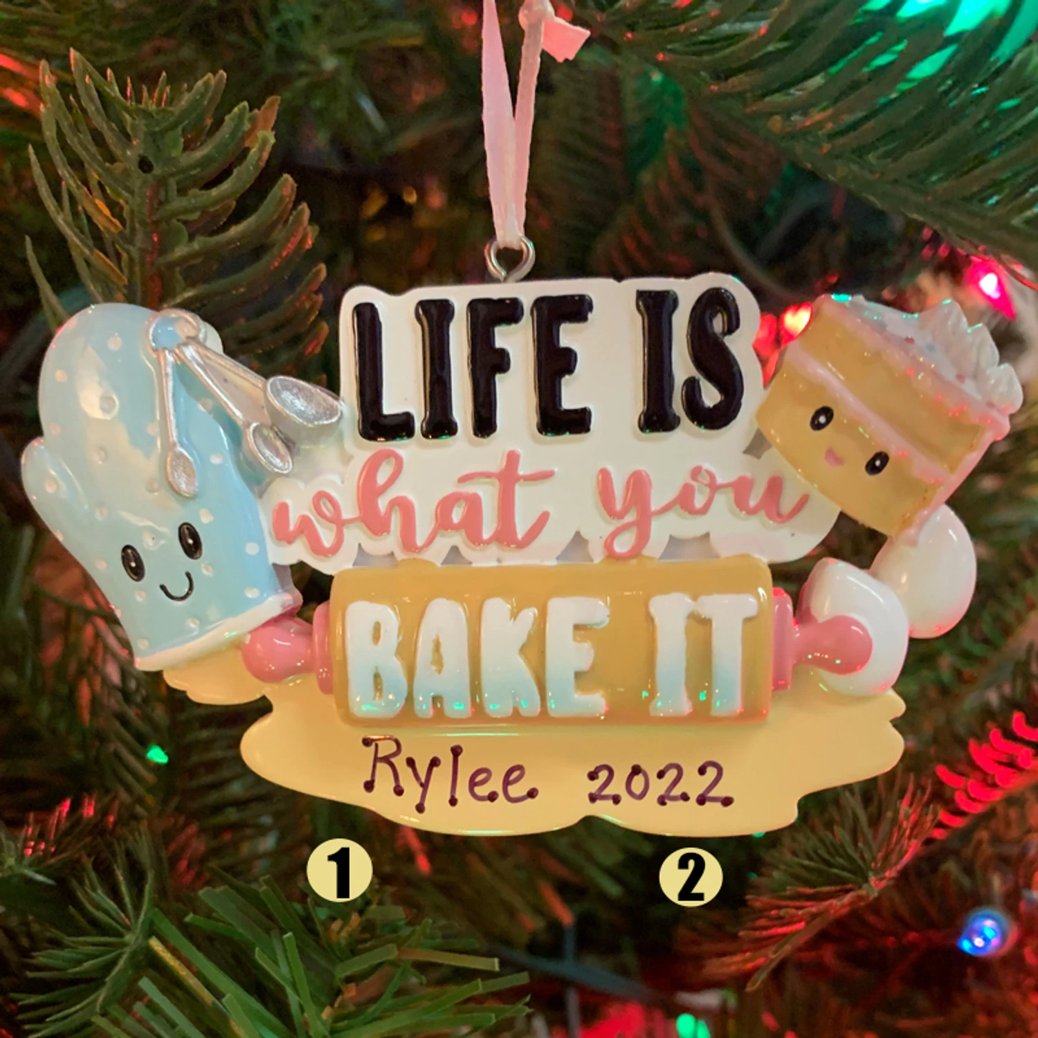 Life Is What You Bake It Personalized Christmas Ornament OR2285 1 Life Is What You Bake It Personalized Christmas Ornament OR2285
