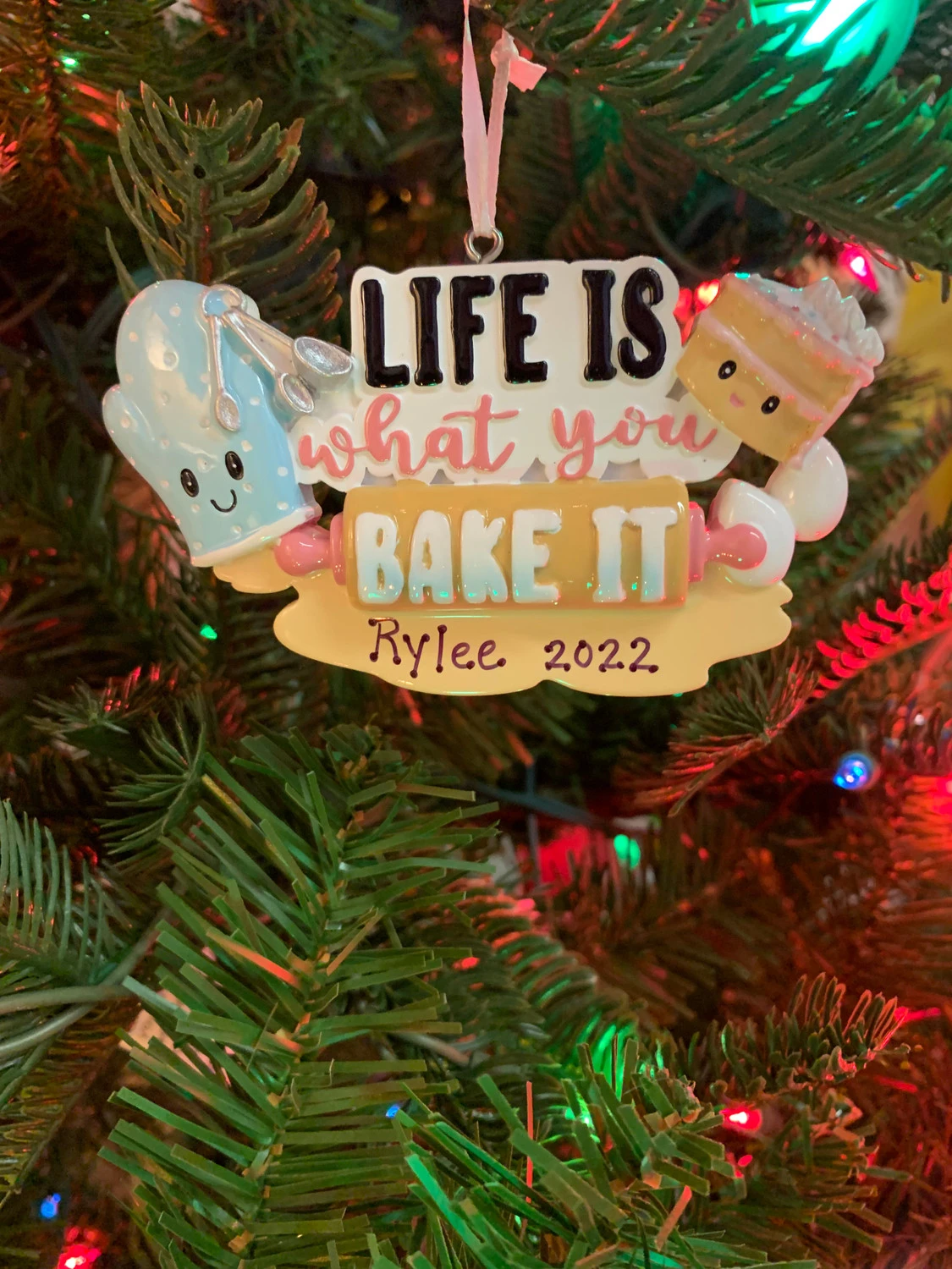 Life Is What You Bake It Personalized Christmas Ornament OR2285 2 Life Is What You Bake It Personalized Christmas Ornament OR2285 - Image 2