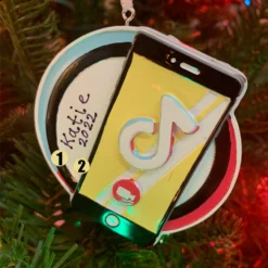 Cell Phone Dance App Personalized Christmas Ornament OR2292