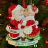 Mr. And Mrs. Claus Kissing Personalized Christmas Ornament OR2391
