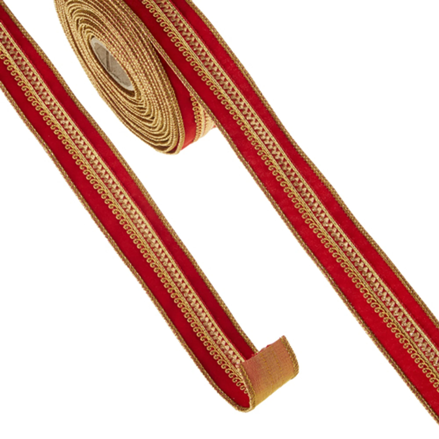 Raz 1.5" Jeweled Red Velvet Wired Christmas Ribbon R4327705 2 Raz 1.5" Jeweled Red Velvet Wired Christmas Ribbon R4327705 - Image 2