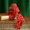 Raz 4" Red And Gold Patterned Wired Christmas Ribbon R4327721