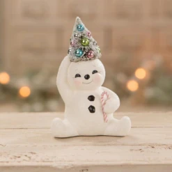 Bethany Lowe Set Of 2 Pastel Snowmen Christmas Figures -Xmas Ornaments Shop TL1355 2 90309.1675270846