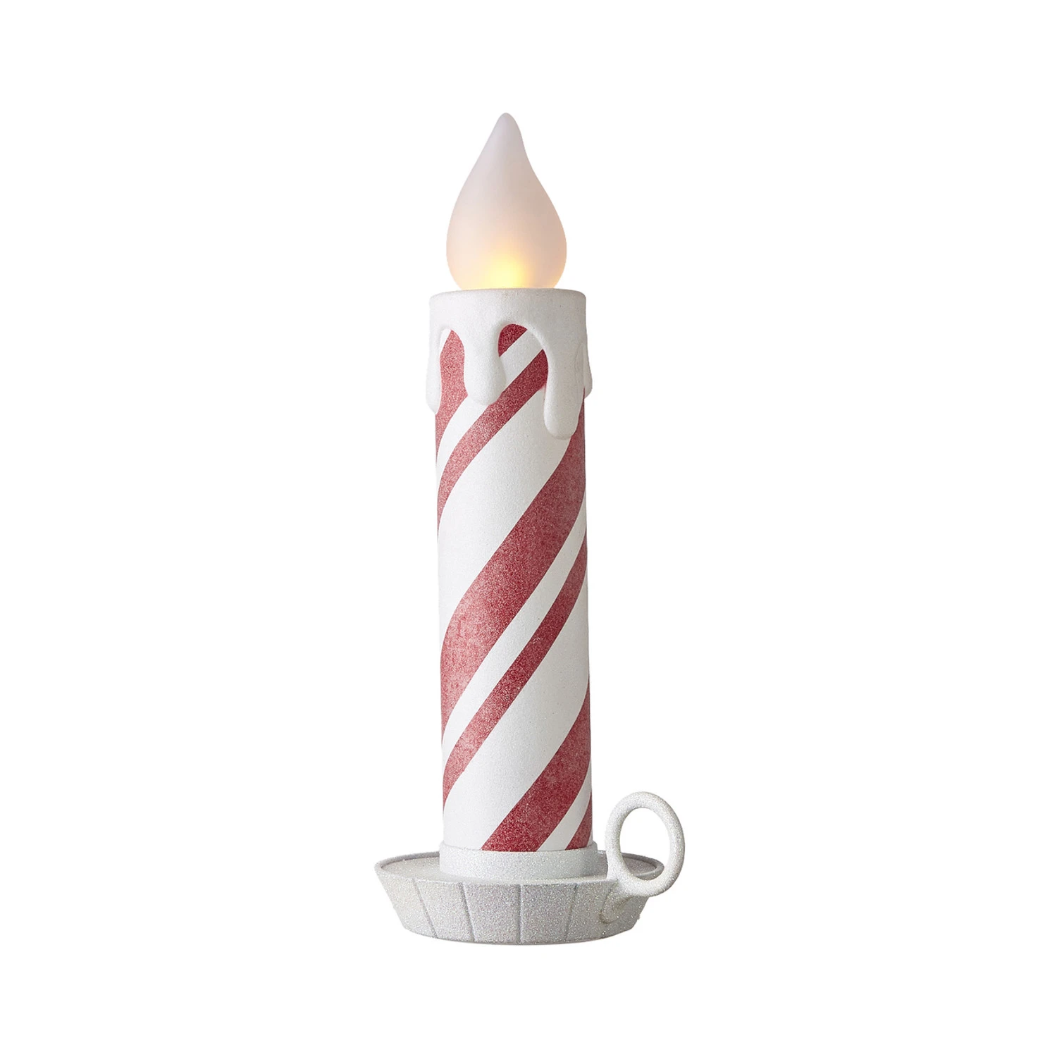 Raz 17.5" Or 22.5" Battery Operated Peppermint Striped Large Candle Christmas Decoration 3 Raz 17.5" Or 22.5" Battery Operated Peppermint Striped Large Candle Christmas Decoration - Image 3