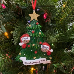 African American Christmas Tree Couple Personalized Christmas Ornament AA827-2 -Xmas Ornaments Shop api16lpap 72316.1646091878