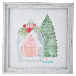 Raz 14" Peppermint Parlor Textured Paper Framed Christmas Wall Art 4159152 -Xmas Ornaments Shop api1bvf2r 90646.1646091962