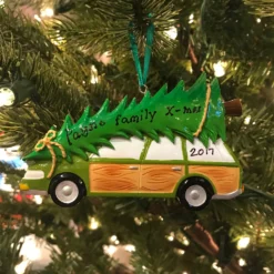 Family Station Wagon With Tree Personalized Christmas Ornament OR1565 -Xmas Ornaments Shop api1wusqs 01343.1646091886