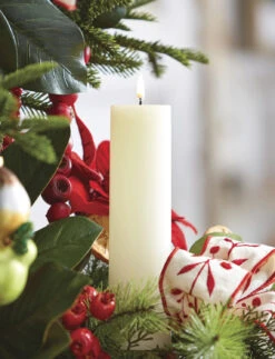 Uyuni 2.25" X 9.75" Ivory Flat Top Flicker Flame Pillar Candle 4034509