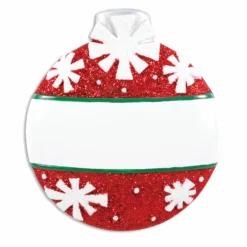 Red With Snowflakes Ball Personalized Christmas Ornament -Xmas Ornaments Shop api5ayk4u 88133.1646091897