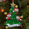 African American Christmas Tree Family Of 3 Personalized Christmas Ornament AA827-3