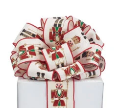 2.5" Gold Embroidered Nutcracker Wired Christmas Ribbon 20 YDS 9742252