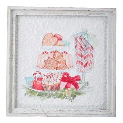 Raz 14" Peppermint Parlor Textured Paper Framed Christmas Wall Art 4159152 -Xmas Ornaments Shop api66cvkq 55733.1646091960