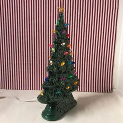 Large Flat Ceramic Lighted Window Or Mantel Christmas Tree 19" -Xmas Ornaments Shop api6r8x5s 48187.1646091899