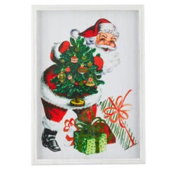Raz 22" Santa Shadow Box Framed Print Christmas Sign Wall Decoration 4144599 -Xmas Ornaments Shop api77qmxi 06666.1646091905