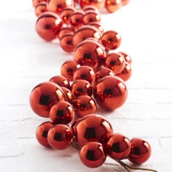 Raz 4' Large Red Ball Christmas Garland G3216179