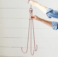 Raz 30.25" Red Wire Wreath Hanger Christmas Decoration 4128917