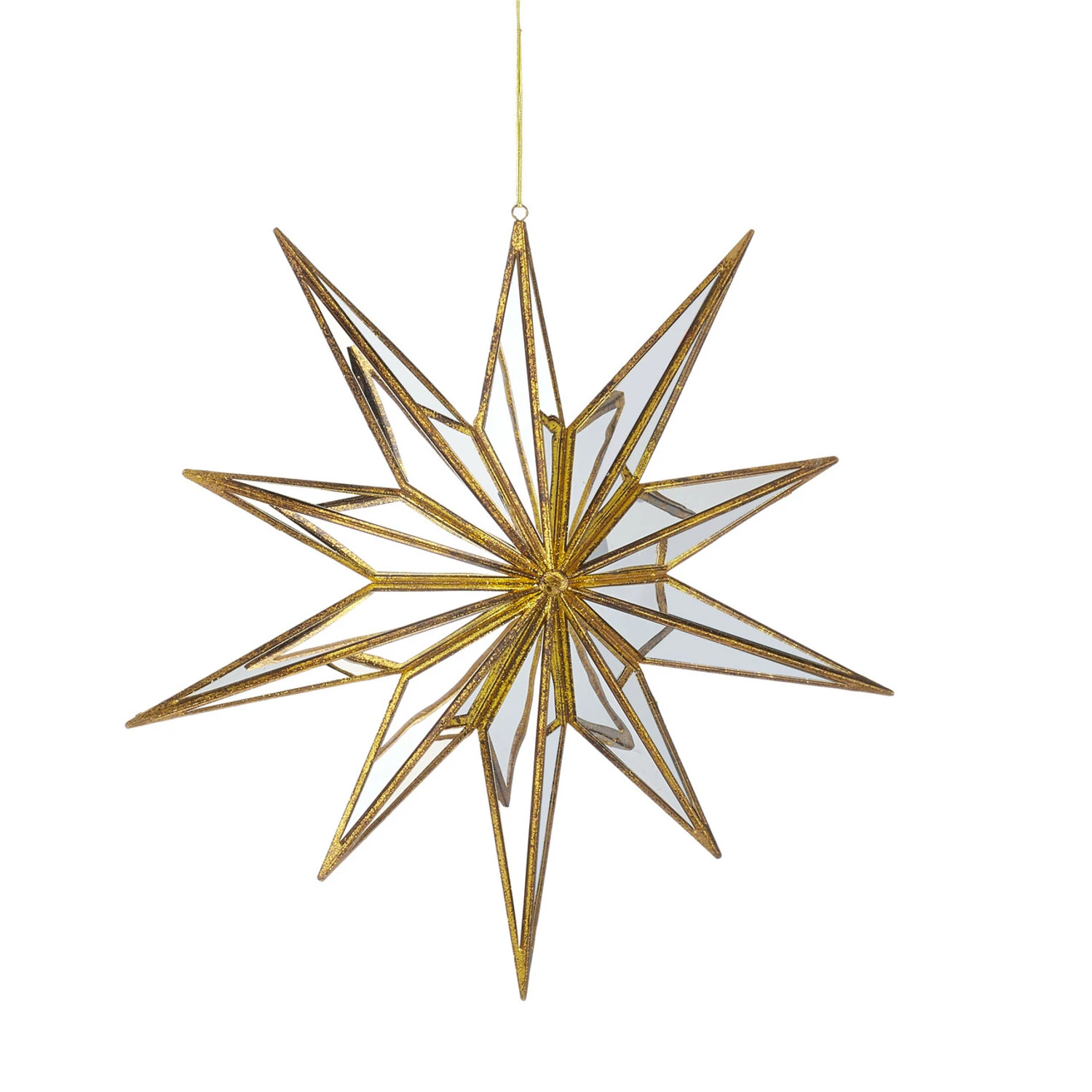 Raz 15" Large Mirrored Star Christmas Ornament 4116140 2 Raz 15" Large Mirrored Star Christmas Ornament 4116140 - Image 2