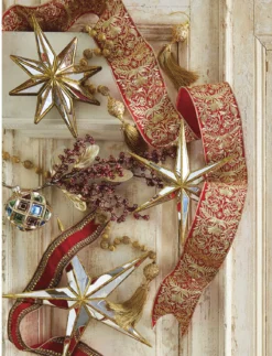 Raz Large Gold Mirrored Star Christmas Ornament