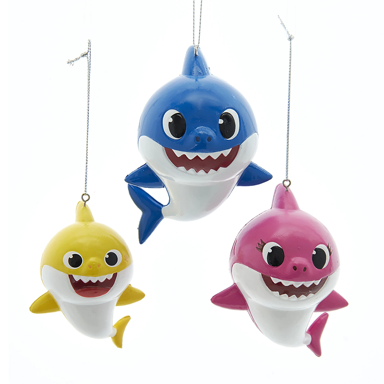Kurt Adler Set Of 3 Baby Shark Christmas Ornament Set BK1201 1 Kurt Adler Set Of 3 Baby Shark Christmas Ornament Set BK1201