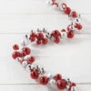 Raz 6' Silver And Red Ball Ornament Christmas Garland G4102392