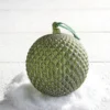 Raz 6" Green Quilted Ball Glass Christmas Ornament 4022885