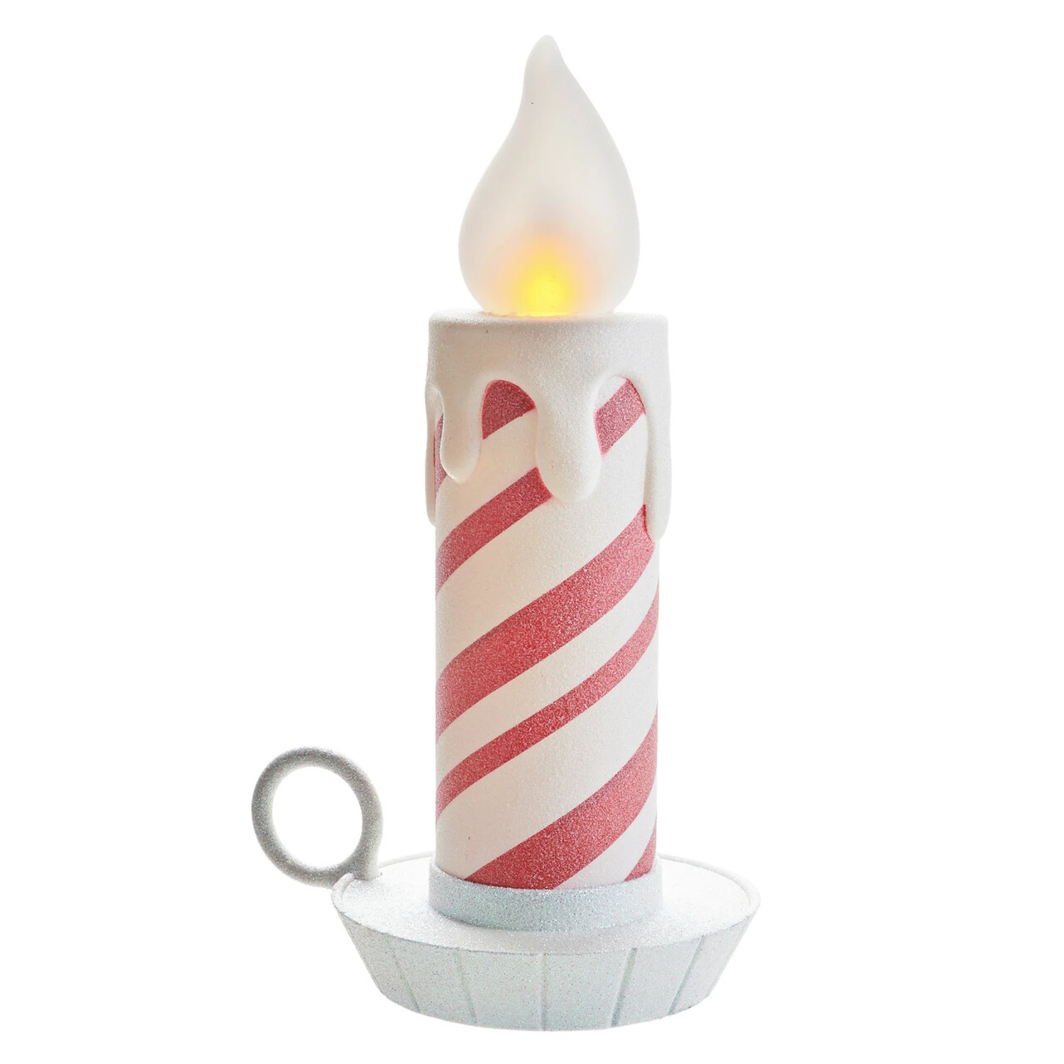 Raz 17.5" Or 22.5" Battery Operated Peppermint Striped Large Candle Christmas Decoration 2 Raz 17.5" Or 22.5" Battery Operated Peppermint Striped Large Candle Christmas Decoration - Image 2
