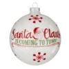 Raz 5" Santa Claus Ball Glass Christmas Ornament 4124530